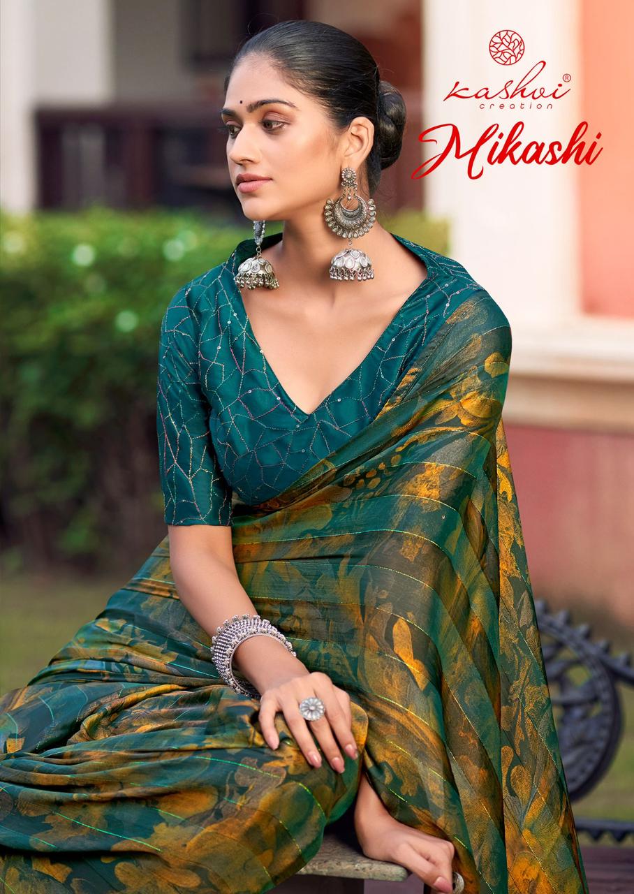 Mikashi By Kashvi Soft Silk Designer Sarees Catalog
